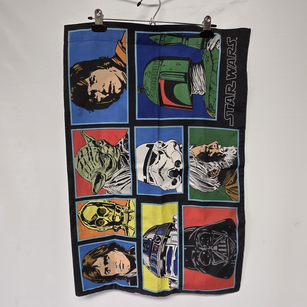 STAR WARS Cotton Blend Block Pattern  Pillowcase Authentic Collectors Standard